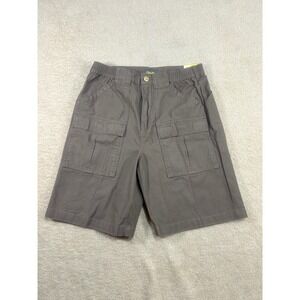 Cabelas Mens Cargo Shorts Dark Khaki 30 Cotton Utility Pockets Elastic‎ Waist
